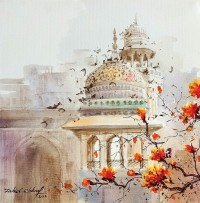 Zahid Ashraf, 12 x 12 Inch, Watercolor on Canvase, Cityscape Painting, AC-ZHA-030